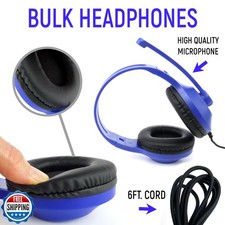 Eduvy Bulk Headphones for Classroom with Microphone, Heavy-Duty School Pack W...