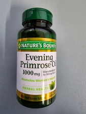 Nature's Bounty Evening Primrose Oil, 1000 mg 60 Rapid Release Softgels
