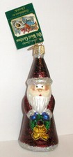 2008 - FESTIVE FATHER CHRISTMAS - OLD WORLD CHRISTMAS GLASS ORNAMENT NEW W/TAG