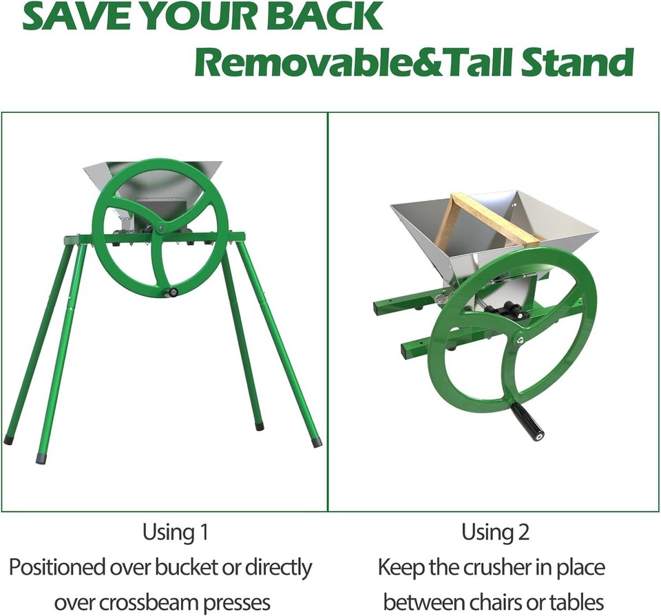 Fruit and Apple Crusher with Flywheel and Stand eBay