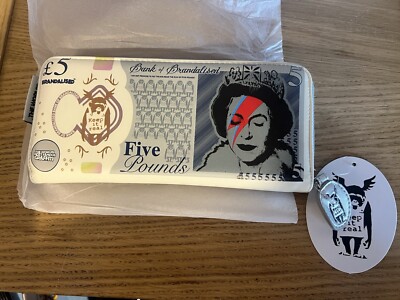 Brandalisierte Lizzie Stardust £5 Note Damen Geldbörse-nagelneu mit Etikett Banksy (R