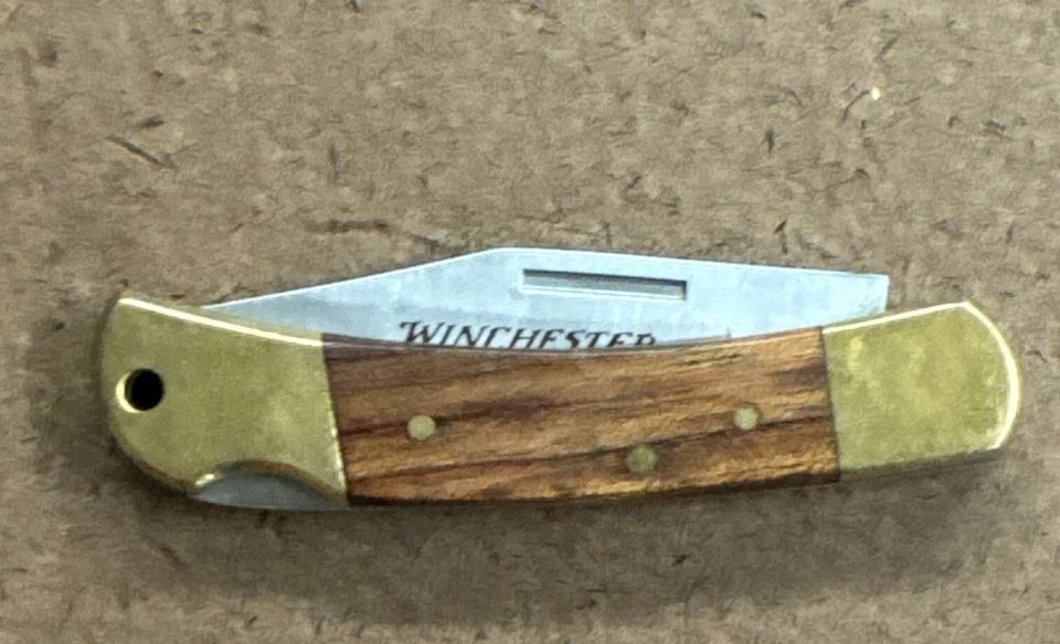 "Navaja de bolsillo Winchester 3,5"" carpeta de latón bloqueo" Foto 3 de 4