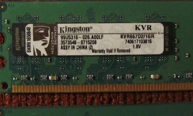 2 x 512 Kingston KVR Memory-2 Desktop and 2 pieces of 1GB KVR-- Used - Image 2 of 4