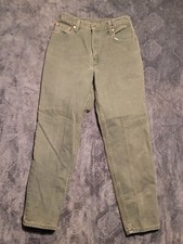 Levi's 550 Relaxed Tapered 10 Reg M Green Womens Denim Jeans Black Tab USA Vtg