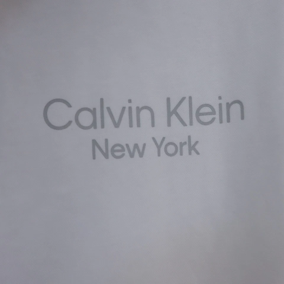 Calvin Klein Jeans Hombres Blanco Pullover Ropa de Calle Logo Cuello Redondo Sudadera M Foto 2 de 4
