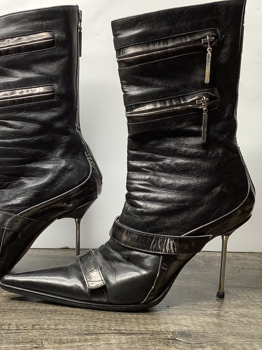 Gianmarco Lorenzi rare pointed toe leather boots 36.5 | eBay