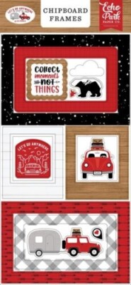 Echo Park~LET'S GO ANYWHERE~chipboard frames set~Really nice! Quick Ship!!