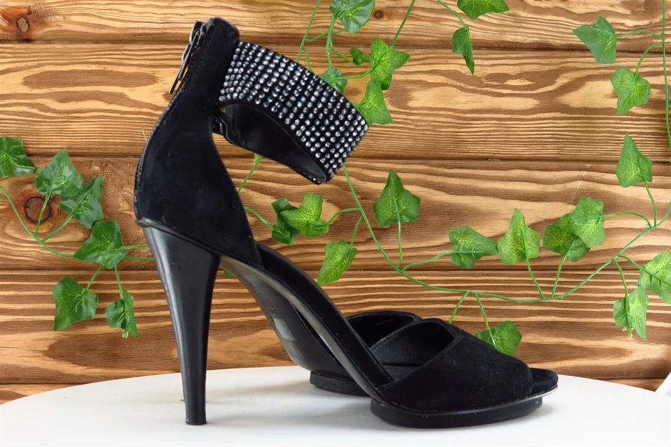 Pelle Moda Women Sz 7.5 M Black Stiletto Leather Shoes - Image 4 of 4