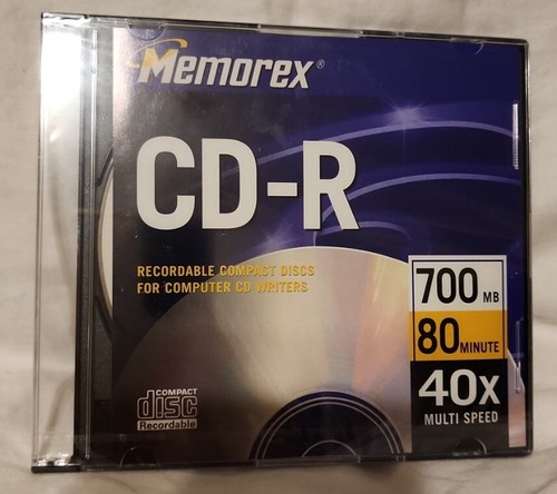 Memorex CD-R Discs 700mb 80min 48x in Slim Sealed Jewel Cases 10 Pack - Picture 8 of 9