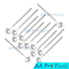 12 PCS DENTAL MOUTH MIRROR 5 w/HANDLE DENTAL INSTRUMENTS