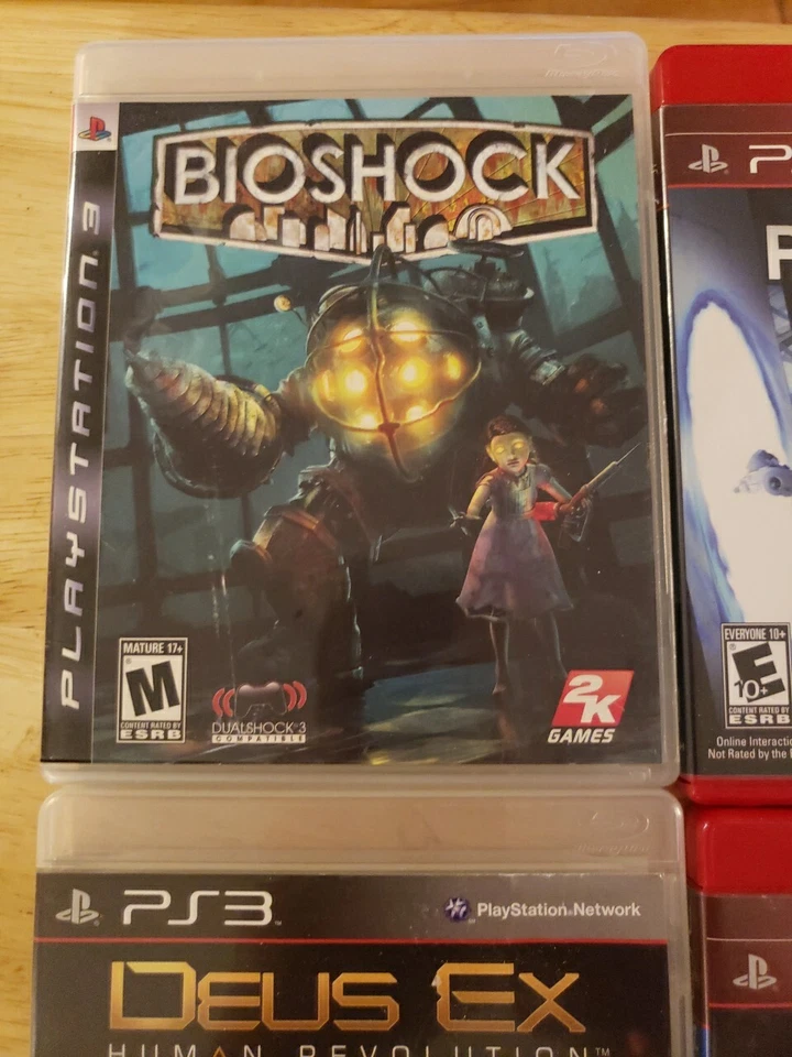 Lot Of PS3 Heavy Rain, Portal 2, Deus Ex,  BioShock, Sony PlayStation 3 PS3 CIB  - Image 2 of 4