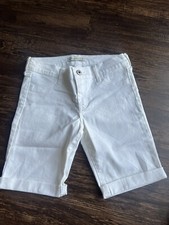 Abercrombie Kids Bermuda Shorts Girl's Size 16 White Demin Solid Cotton Stretch