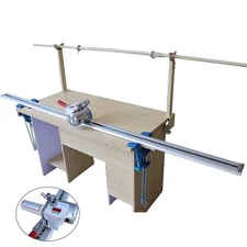 High-speed Fabric End Cutter w/86"Rack&Digital Counter Cutting Length 74.8''220V