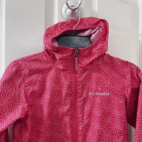 Columbia Kids Pixel Grabber II Wind Rain Jacket Omni-Wick Girls Size Small 8 - Picture 2 of 23