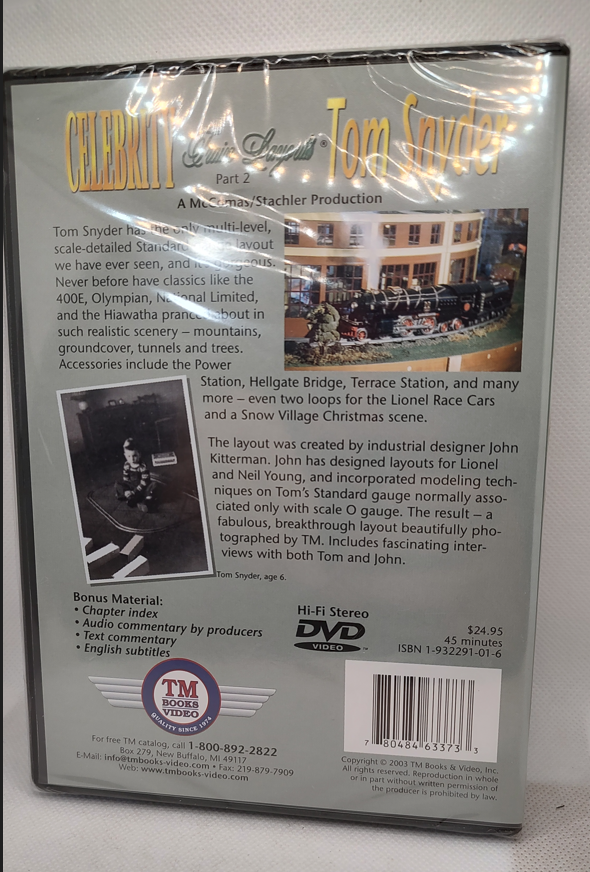 Celebrity Train Layouts Part 2 Tom Snyder DVD Sealed eBay
