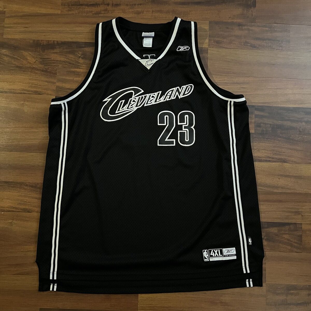 Reebok Lebron James Cleveland Cavaliers Blackout NBA Swingman Jersey Sz 4XL