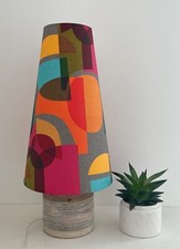 Lampshade Bright Abstract Geometric Mid Century Cone Tapered Conical Light Shade