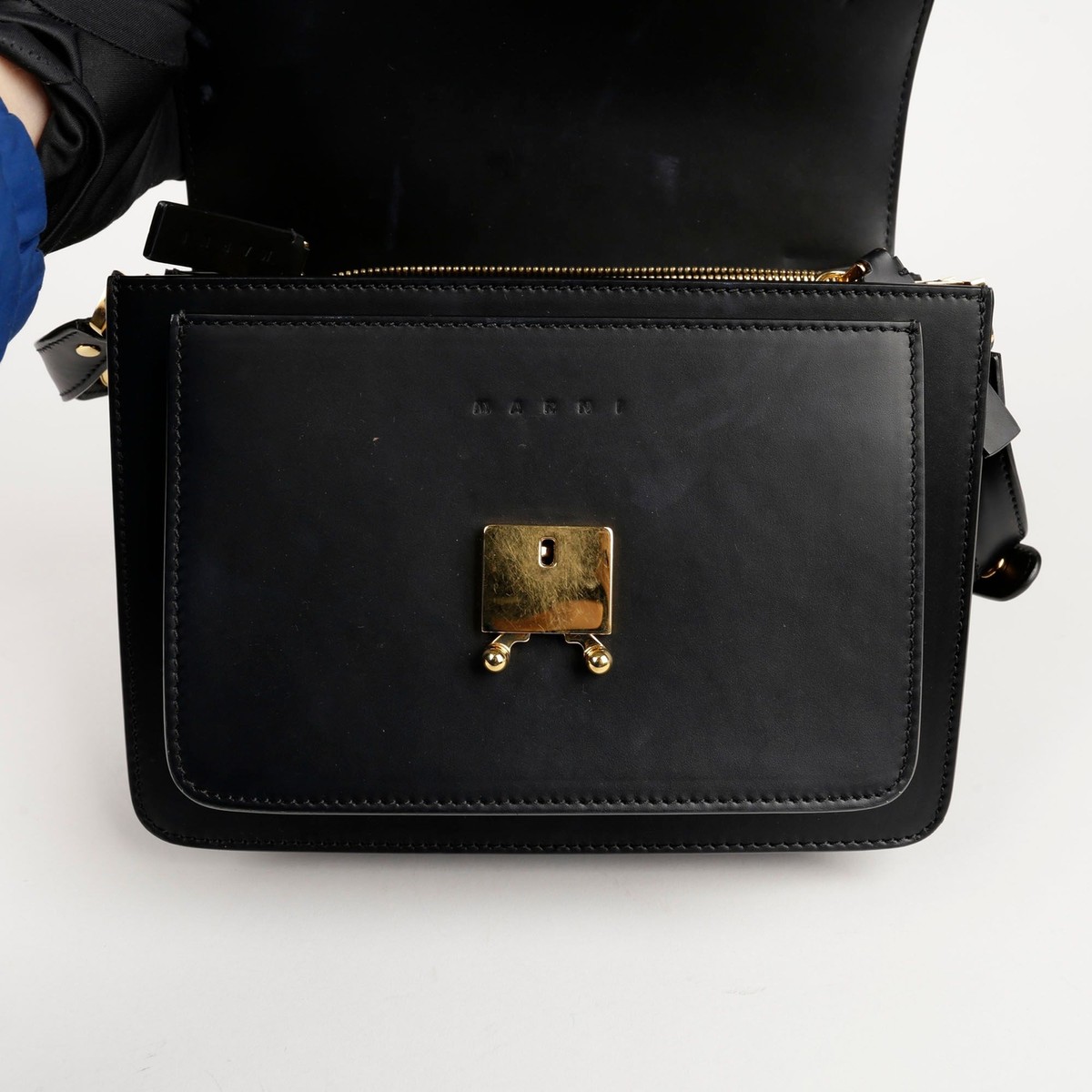 Marni SBMPN09NO1 Medium Trunk Shoulder Bag Crossbody