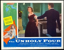 UNHOLY FOUR Orig Movie Lobby Card Poster Paulette Goddard Film Noir