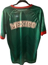 Mexico Soccer Team  Jersey Game Of The World Juego Del Mundo Size L New Green