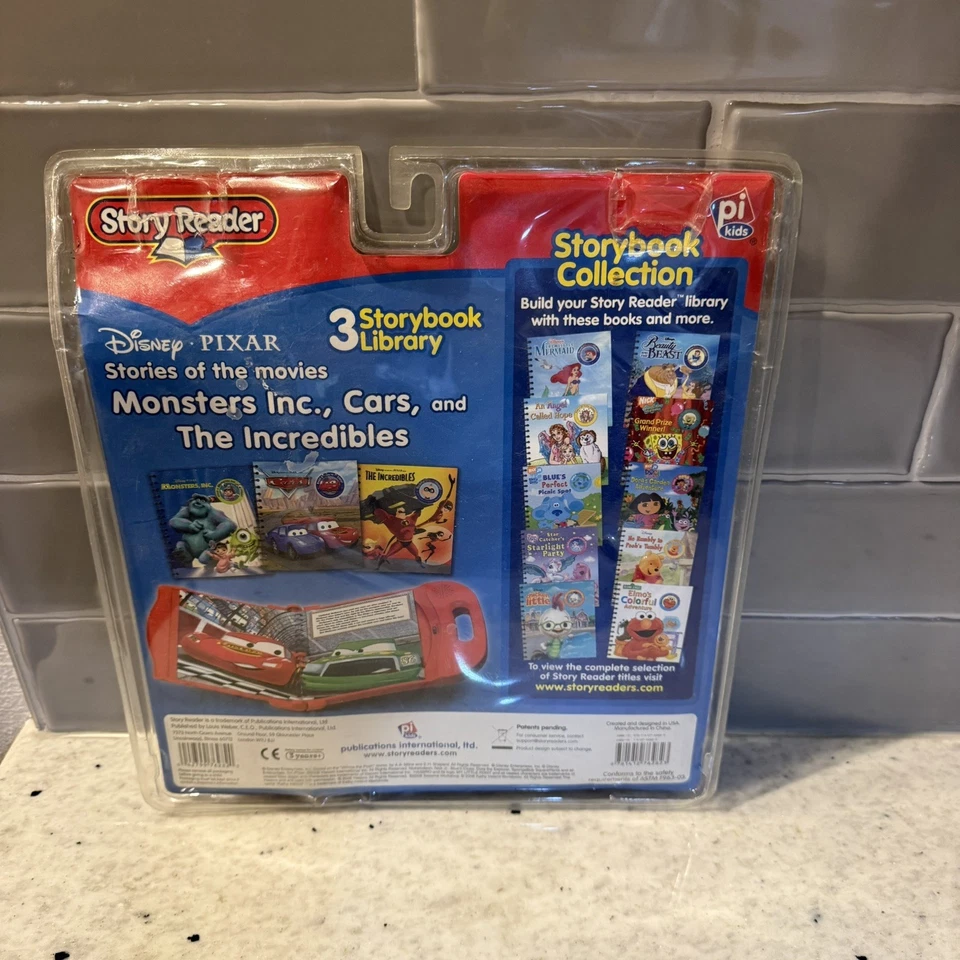 NEW Disney Pixar STORY READER 3 Books & Cartridge CARS Monsters Inc INCREDIBLES - Image 2 of 4
