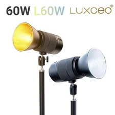 LUXCEO L60W Handheld LED Video COB Light Studio Fill Light Bi-Color 2500K-6500K