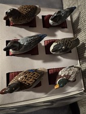 ANNA Handmade Miniature Duck Decoy Napkin Rings - In Original - Box Set Of 6