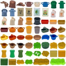 Playmobil sacs de foin et d'herbe paniers paniers médiévaux variante de crèche