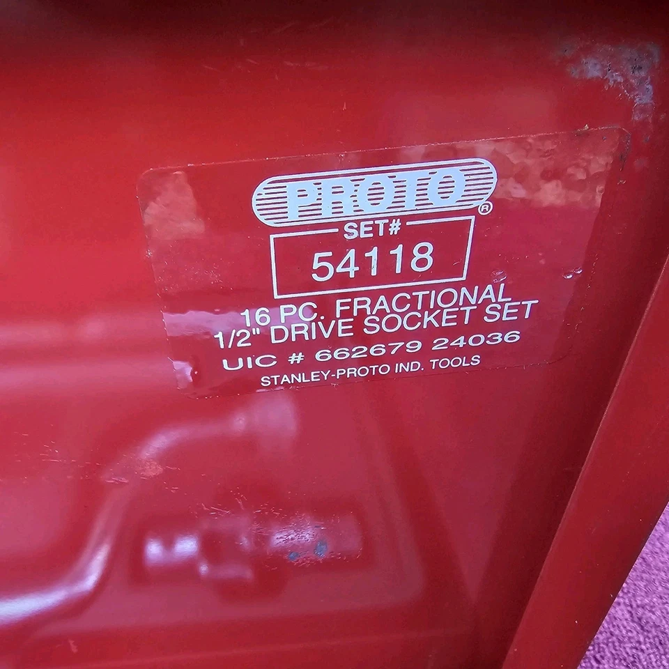 Proto 54118 Socket Set, 1/2” Drive  - Image 2 of 4