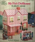 MY PINK DOLLHOUSE & FURNITURE PLAY SET PLASTIC CANVAS PATTERN BOOK HTF