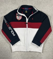 Boy s Polo Ralph Lauren 67 Alpine Racing Hoodie Sweatshirt Youth Size 5 Zip Up