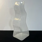 Handblown Vintage Murano Artisan Glass White Swirl Art Vase, unique and marked.