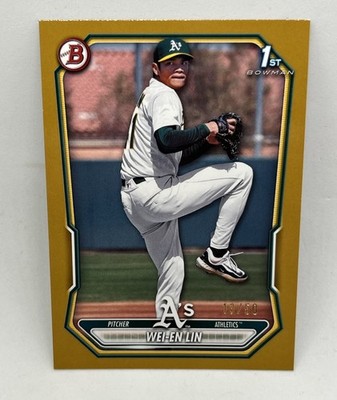 2026 Bowman Wei-En-Lin First Bowman Gold 13/50 Paper Color Match Oakland A s