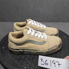 Vans Old Skool Shoes Kids Size 11 Beige Camo Canvas Skate Low Top Sneakers