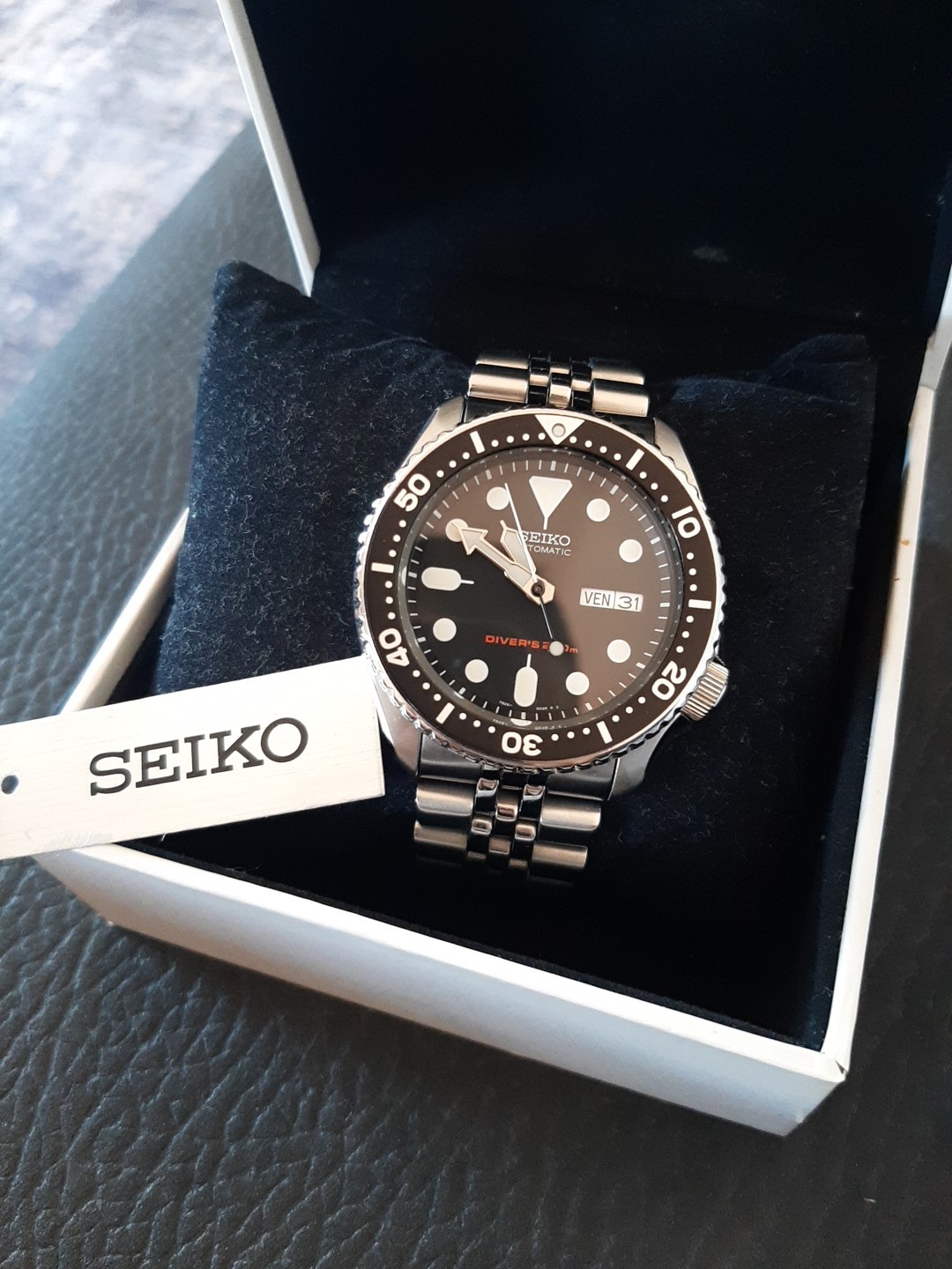 Seiko SKX007K2 Automatic Diver's 200m (7S26-0020) Unverbastelter Originalzustand mit Jubilee-Band