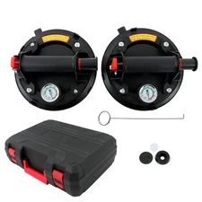 Heavy-Duty Multipurpose Vacuum Glass Suction Cup with Pressure Gauge 440lbs 8''