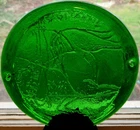 Blenko Sagittarius Zodiac Sun Catcher 8-1/2” Dark Green Glass