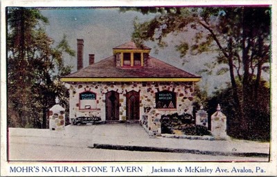Vintage Postcard Mohr's Natural Stone Tavern Avalon Allegheny Pennsylvania E5
