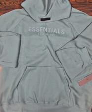 Fear of God Essentials Waffle Knit Pullover Hoodie Sycamore XL Hooded Logo NWT
