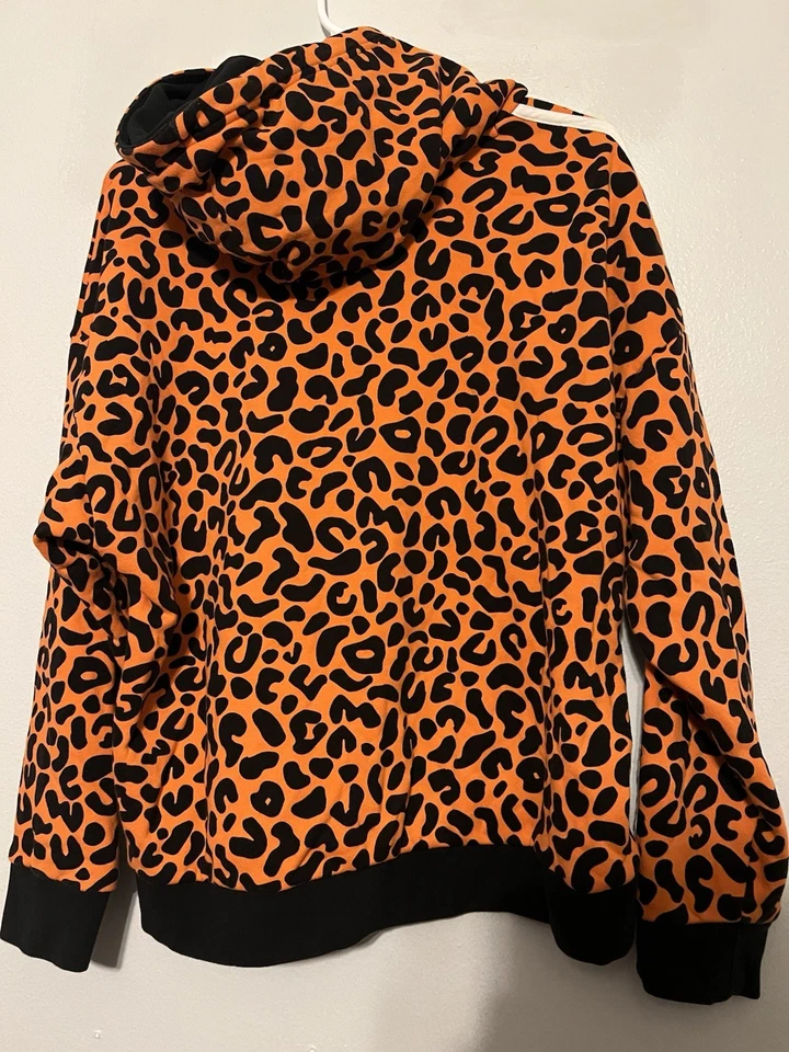 Adidas Originales RICH MNISI Pullover Sudadera con Capucha Naranja Estampado Guepardo Talla L Foto 2 de 4