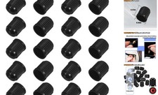 20PCS Tire Valve Stem Caps, Tire Valve Dust Caps Air Caps Cover with O Black
