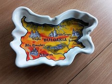 Aschenbecher Keramik Bulgarien - Karte  Ca 13  x 10cm neuwertig