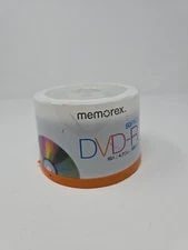 Memorex DVD-R 50 Pack 16X 4.7 GB 120 Min Blank DVD Spindle Factory Sealed