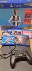 PS4 PlayStation 500GB (Boxed) Black Console with Controller and Wires & 5 Games.