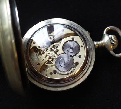72mm Calendar Pocket Watch Moon Phase Triple Date Working Taschenuhr