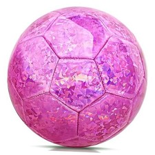 Soccer Ball - Kids Aged 4-6 6-8 8-12 Outdoors Sports Size 4 Glitter Pink
