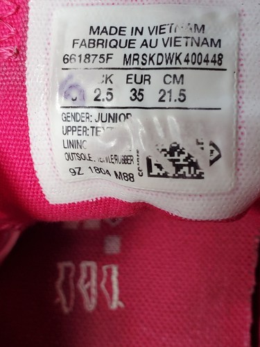 Scarpe Converse Chuck Taylor raso junior US 3 iper rosa occhiello grande donna taglia 6 - Foto 9 di 11