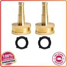 Hourleey 2Pack 2" Jet Sweeper Brass Nozzle for Garden Hose, Heavy Duty Water...