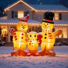 Christmas Gingerbread Man 6.3 / 6.5FT Inflatable Decorations for Holiday Party