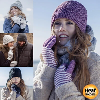 Heat Holders - Ladies HEAT WEAVER 2.3 Tog Thermal Lined Winter Gloves 6 colours